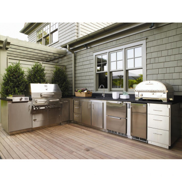 2021 small Outdoor Kitchen Grill Island Double Door Kitchen stainless steel kitchen set toy